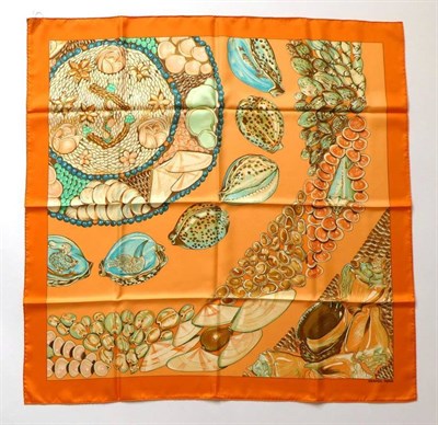 Lot 2264 - Hermès ''Rocaille II'' Silk Scarf, Designed By Valerie Dawlat-Dumoulin, printed with an...
