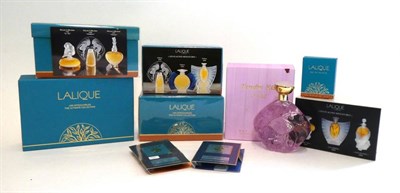 Lot 2279 - Five Boxed Lalique Parfums, Les Flacons 'The Ultimate Collection' Miniatures, each containing a set