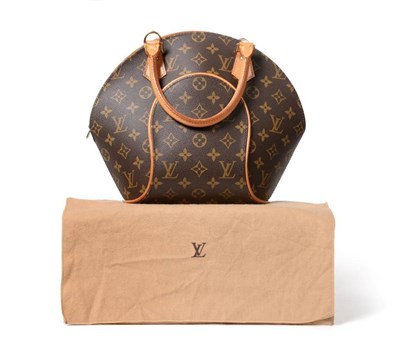 Lot 2293 - Louis Vuitton 'Elipse' Monogram Handbag, trimmed in tan leather, with twin carry handles, with...