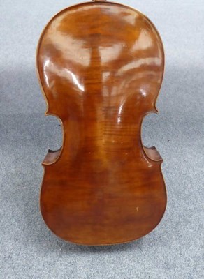 Lot 3001 - Cello 29 3/4'' two piece back, ebony fingerboard and tailpiece, no makers mark, upper bout 13...