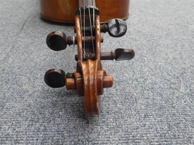 Lot 3001 - Cello 29 3/4'' two piece back, ebony fingerboard and tailpiece, no makers mark, upper bout 13...