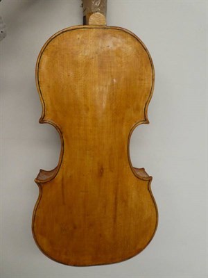Lot 3006 - Violin with maker label 'H Roades 1980, Chesterfield' together with a mixed box of what appears...