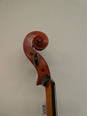 Lot 3008 - Violin 14'' two piece back, ebony fingerboard, with label 'John Mather Harrogate 2002 No.44'