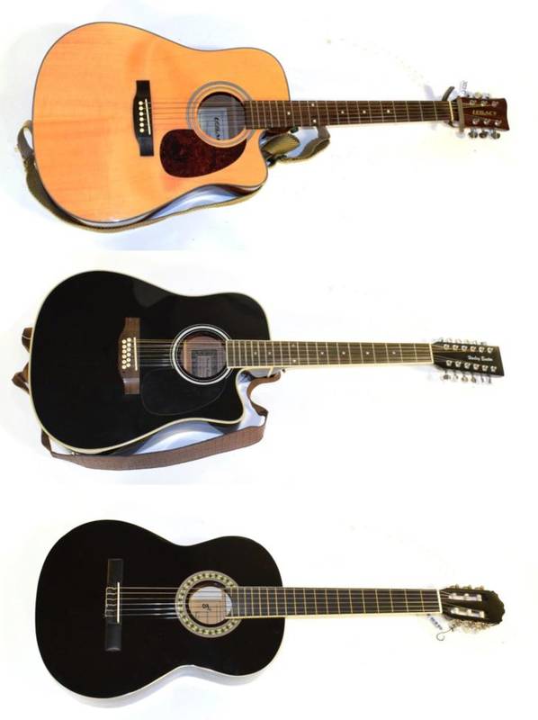 Lot 3031 - Harley Benton 12-String Electro-Acoustic Guitar no.WSM1412B07.113 in hard case; together with...
