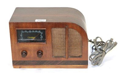 Lot 3051 - A Rare Columbus Type 12 Wireless Receiver (New Zealand c1935) with single waveband, arc dial,...