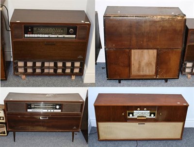 Lot 3058 - Four Audio Stereo Radiograms, comprising a Grundig audio Prisma; a Grundig first-generation...