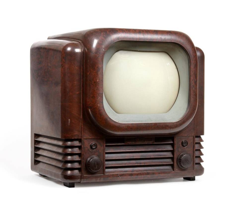 Lot 3068 - A Bush type TV22 Television Receiver, 1950, 405-line standard, 9-inch screen with white mask,...