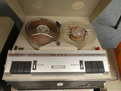 Lot 3079 - Grundig And Philips Reel-To-Reel Tape Recorders:  comprising 7 recorders all with lids, a selection