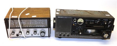 Lot 3082 - Eddystone EB35 Mark III Shortwave Statesman's Shortwave Set; and a Sony type ICF 6800W world...