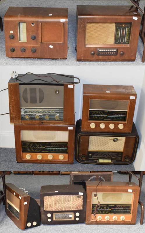 Lot 3097 - Murphy A36 Radio; Bush PB12; Wega Herold 54 with magic eye; Bush AC34; GroBsuper 97 with magic eye