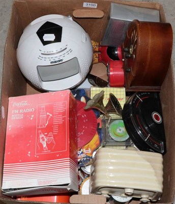 Lot 3100 - Collection Of First-Generation Novelty Transistor Radios: including a Maxim combination tv and...