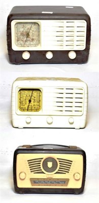 Lot 3103 - An Ultra Coronation-Twin Radio; and two good Ultra type T401's - first in all-cream case, the...