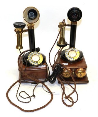 Lot 3126 - No.150 Candlestick Telephones (i) With GPO No.1A Bell box, stamped verso with Broad Arrow,...