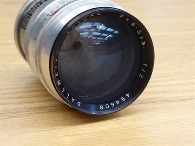 Lot 3182 - Dallmeyer Dallac f2 85mm Lens no.494608, screw fit