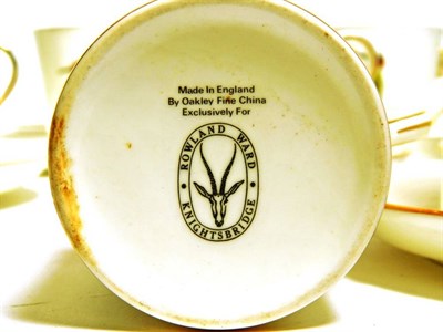 Lot 2041 - Collectibles: Rowland Ward China Tea and Coffee Cups and Saucers, five tea cups and saucers,...