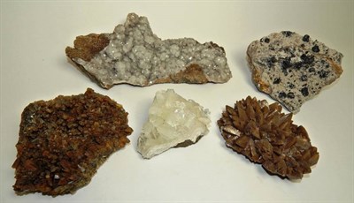 Lot 2113 - Minerals: A Collection of Five Large World Mineral Specimens, to include - Baryte from...