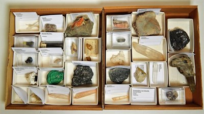 Lot 2114 - Minerals: A Collection of Various Overseas Minerals, to include - Aragonite, Woodhowseite,...