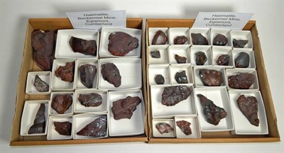 Lot 2151 - Minerals: A Collection of Thirty-Two Haematite Mineral Specimens, collected from Beckermet...