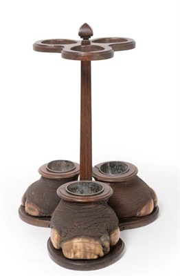 Lot 2173 - Animal Furniture: A Late Victorian Rhinoceros Foot Mounted Umbrella Stand, by Rowland Ward, 167...