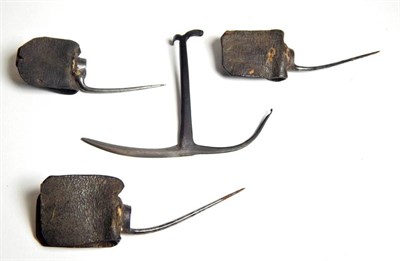 Lot 2326 - Sporting: Four Various Vintage Cockfighting Spurs, a pair of vintage 19th century Cockfighting...