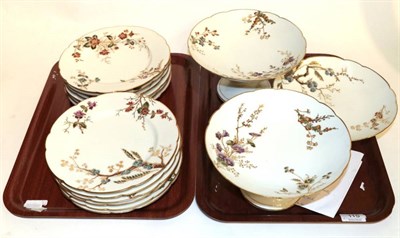 Lot 115 - A Continental porcelain dessert service, probably French, marked CFH, decorated in the Japanese...