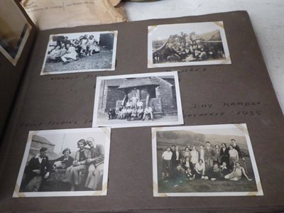 Lot 185 - A group of assorted scrap; photograph; and other albums