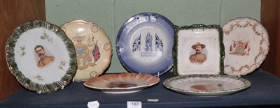 Lot 187 - A group of commemorative plates, comprising: General Sir Redvers Buller; Lord Kitchener;...
