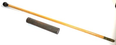 Lot 214 - A 19th century stick/measure; together with a hydrometer stamped Loftus 146 Oxford Street, London