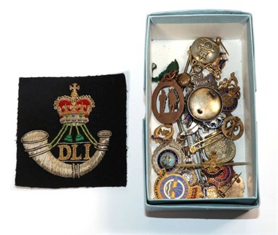 Lot 286 - A collection of regimental enamel and other sweetheart brooches