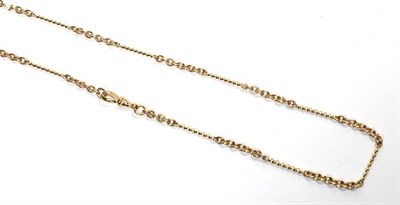 Lot 299 - A 9 carat gold fancy link necklace, length 75cm