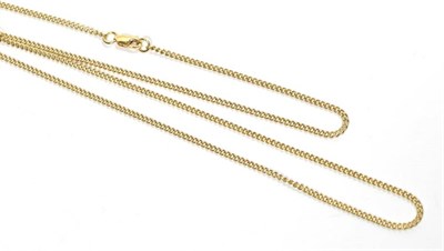 Lot 300 - Two 18 carat gold trace link chains, lengths 46cm and 51cm (2)