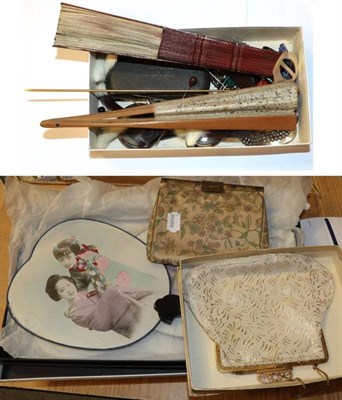 Lot 1089 - 19th century and later assorted decorative costume accessories, including Derfield Burlington...