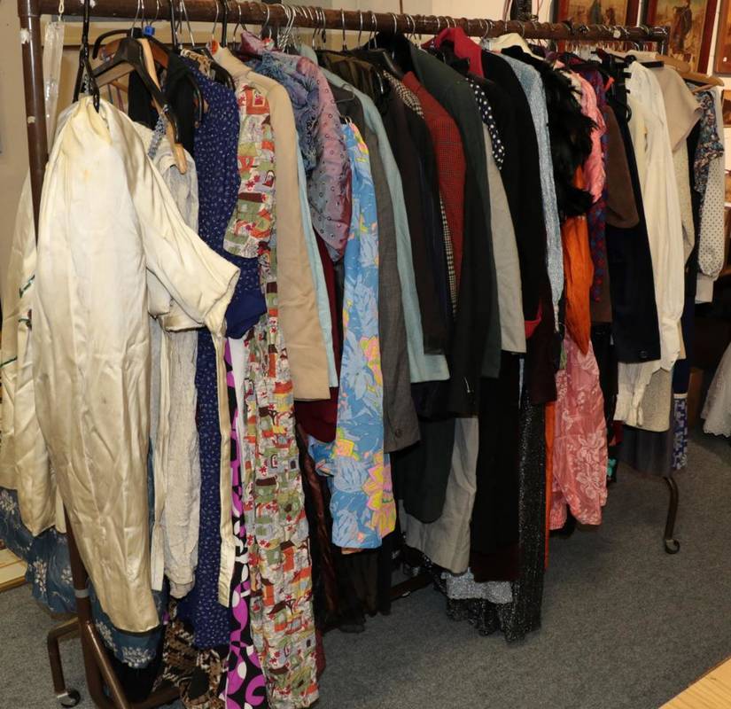 Lot 1105 - Quantity of ladies costume circa 1930-60's, including day and evening wear (one rail)