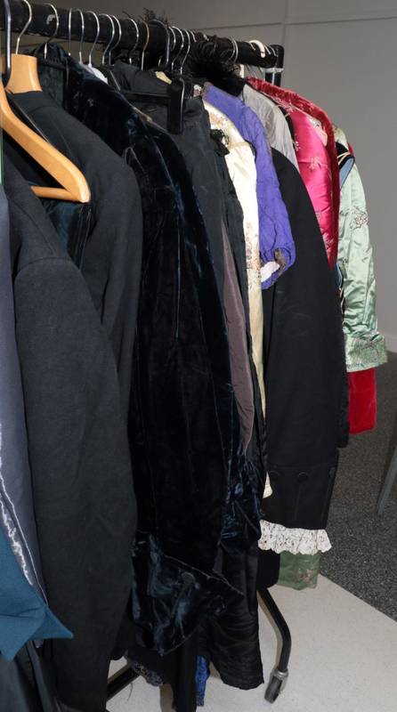 Lot 1110 - Assorted Chinese brocade waistcoats, jackets, dresses; Victorian and later ladies and gents costume