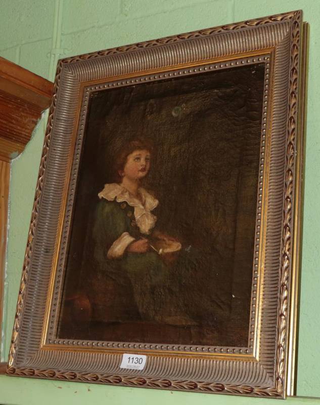 Lot 1130 - After Sir John Everett Millais, A Child's World, oil on canvas