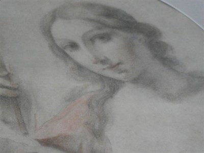 Lot 1131 - Italian School, early 19th Century, Head and shoulders study of a lady, inscribed verso ''Elisabela