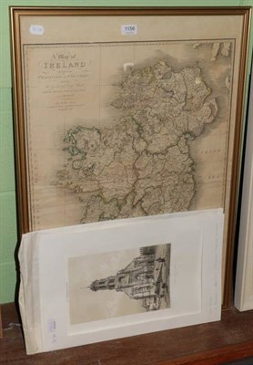 Lot 1156 - William Faden, A Map of Ireland divided into Provinces and Counties, dated 1798; and a French...