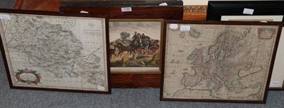 Lot 1166 - Morden, Robert a coloured map of the West Riding of Yorkshire, together with another map of...
