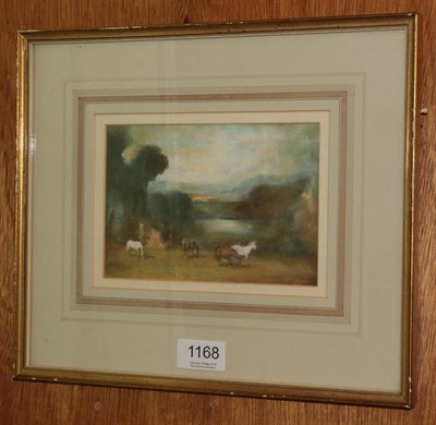 Lot 1168 - Raoul Millais (1901-1999) By the loch, Sutherland, gouache, 11cm by 14cm