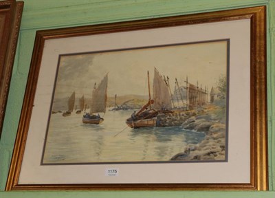 Lot 1175 - David Martin (fl.1887-1935) Tarbert, Loch Fyne, signed and inscribed, watercolour, 34cm by 51.5cm