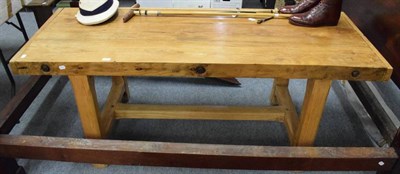 Lot 1277 - A rustic heavy three plank table