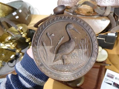 Lot 1291 - A group of 18th century and later treen including turned bowls and ladles, shortbread and...