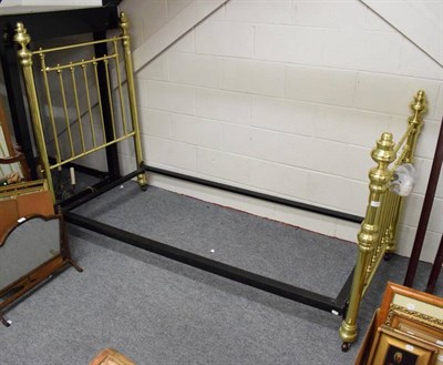 Lot 1331 - A brass single bed frame