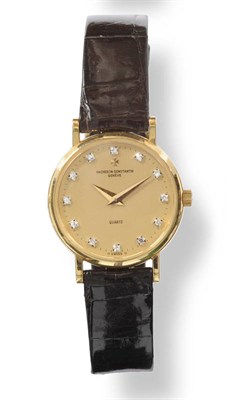 Lot 636 - A Lady's 18ct Gold Wristwatch, signed Vacheron Constantin, Geneve, circa 2005, quartz movement,...