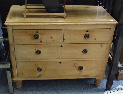 Lot 1340 - A pine three-height chest of drawers