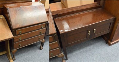 Lot 1350 - A bureau and a dressing table (2)