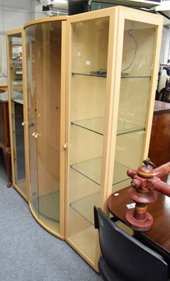 Lot 1368 - A modern beach glazed display cabinet