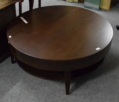 Lot 1372 - Reproduction circular two-tier coffee table