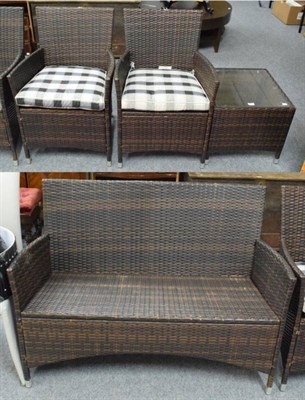 Lot 1379 - A group of synthetic rattan garden furniture (4)