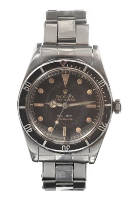 Lot 644 - A Rare Stainless Steel Automatic Centre Seconds Wristwatch, signed Rolex, Oyster, Perpetual, Model